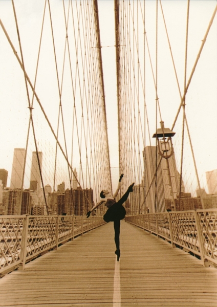 Photograph Frank Capri Ballerina On Brooklyn Bridge on One Eyeland